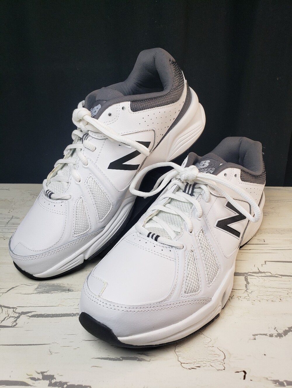 New Balance 519 Cross-Train and Walking Shoes in White/Blue - Men's 10.5